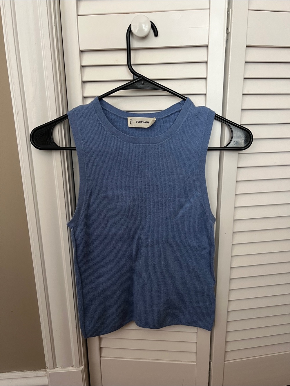 Everlane Ultra Soft Merino Blue Tank